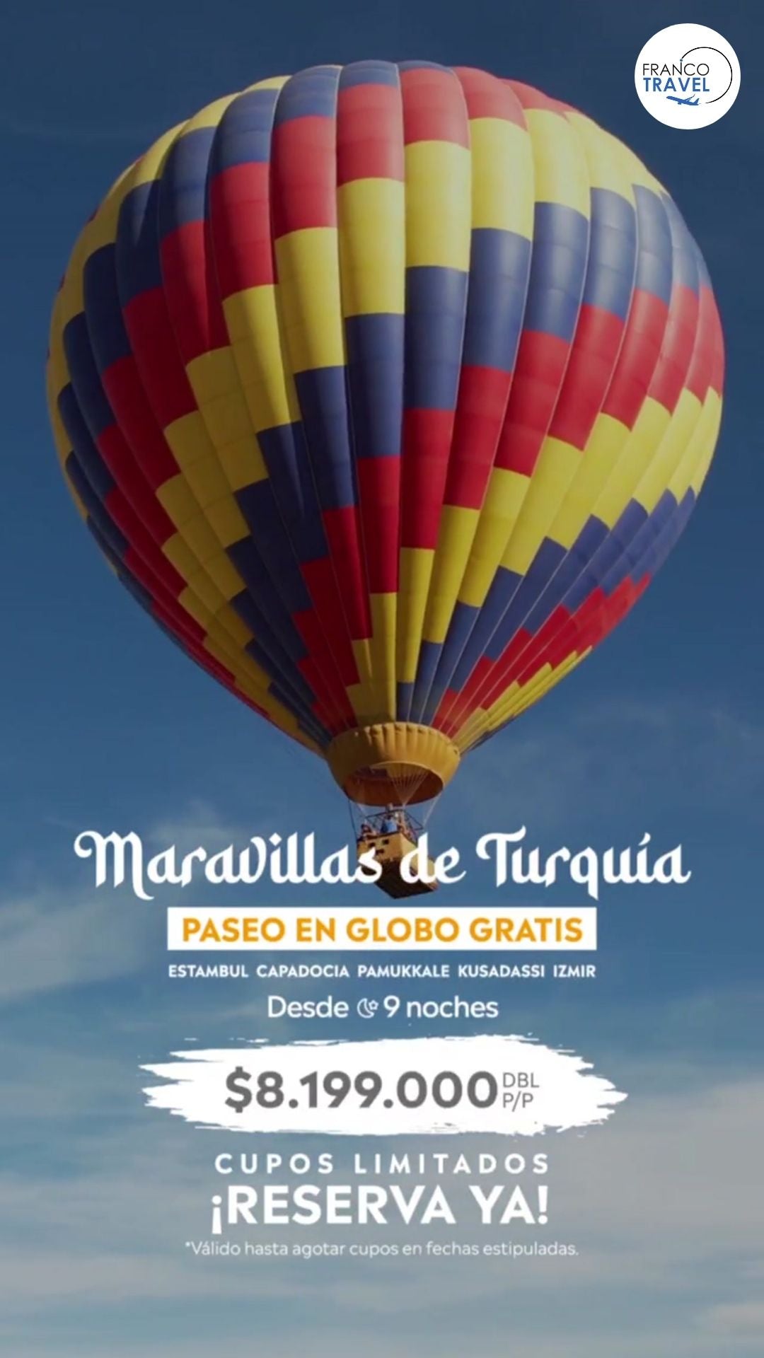 FA10 Turquía con obsequio de paseo en Globo